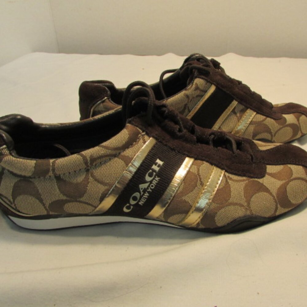 Coach Remonna Brown & Tan Signature Canvas Fashion Sneakers - Picture 2 of 15